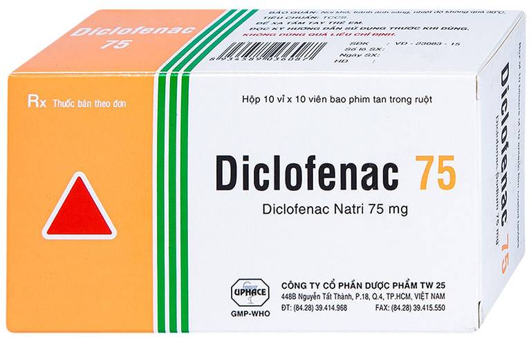 Trong điều trị đau thần kinh tọa, Diclofenac có tác dụng giảm đau và cải thiện tình trạng viêm nhiễm.